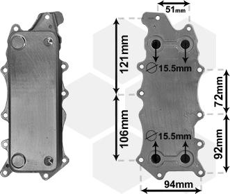 Van Wezel 30013701 - Eļļas radiators, Motoreļļa ps1.lv