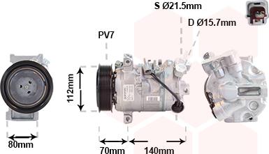 Van Wezel 3001K715 - Kompresors, Gaisa kond. sistēma ps1.lv