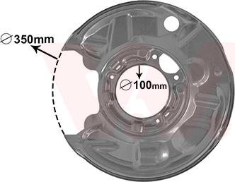 Van Wezel 3032373 - Dubļu sargs, Bremžu disks ps1.lv