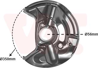 Van Wezel 3029371 - Dubļu sargs, Bremžu disks ps1.lv