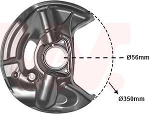 Van Wezel 3029372 - Dubļu sargs, Bremžu disks ps1.lv