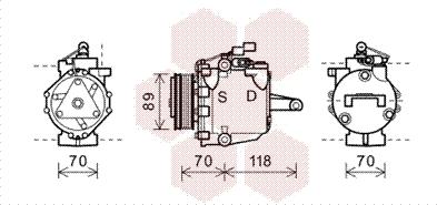 Van Wezel 3200K224 - Kompresors, Gaisa kond. sistēma ps1.lv