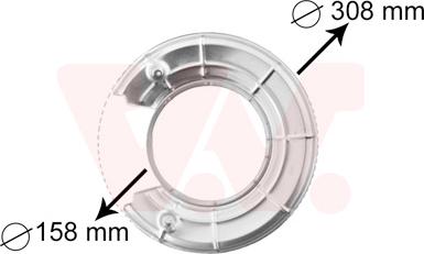 Van Wezel 3766373 - Dubļu sargs, Bremžu disks ps1.lv