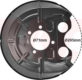 Van Wezel 3768373 - Dubļu sargs, Bremžu disks ps1.lv