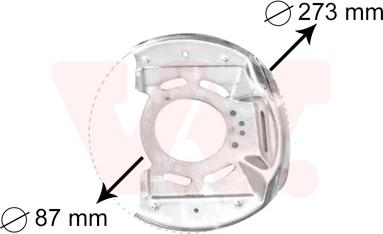 Van Wezel 3763371 - Dubļu sargs, Bremžu disks ps1.lv