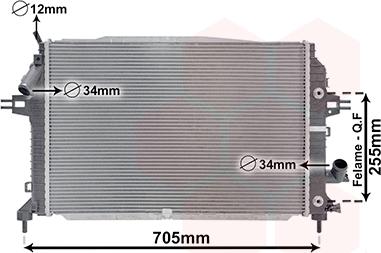 Van Wezel 37002460 - Radiators, Motora dzesēšanas sistēma ps1.lv