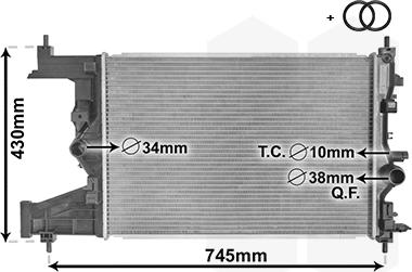 Van Wezel 37002484 - Radiators, Motora dzesēšanas sistēma ps1.lv