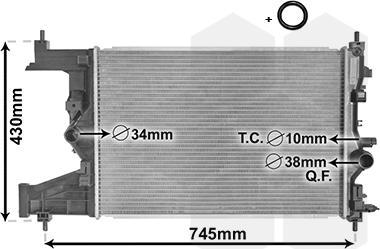 Van Wezel 37002485 - Radiators, Motora dzesēšanas sistēma ps1.lv