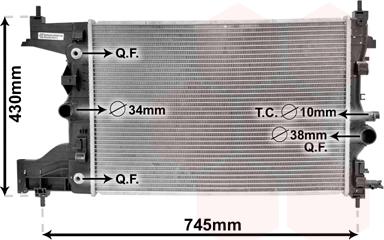 Van Wezel 37002486 - Radiators, Motora dzesēšanas sistēma ps1.lv