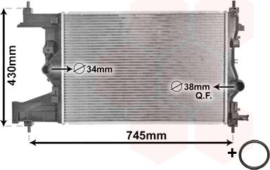 Van Wezel 37002487 - Radiators, Motora dzesēšanas sistēma ps1.lv