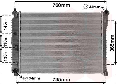 Van Wezel 37002435 - Radiators, Motora dzesēšanas sistēma ps1.lv