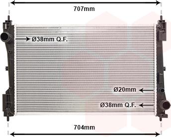 Van Wezel 37002423 - Radiators, Motora dzesēšanas sistēma ps1.lv