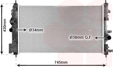 Van Wezel 37002591 - Radiators, Motora dzesēšanas sistēma ps1.lv