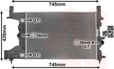 Van Wezel 37002545 - Radiators, Motora dzesēšanas sistēma ps1.lv