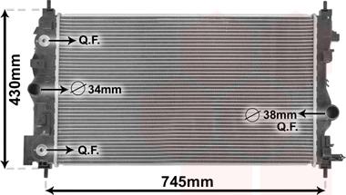 Van Wezel 37002547 - Radiators, Motora dzesēšanas sistēma ps1.lv