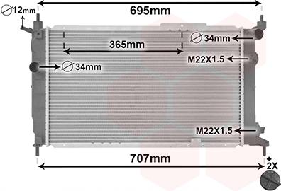 Van Wezel 37002091 - Radiators, Motora dzesēšanas sistēma ps1.lv