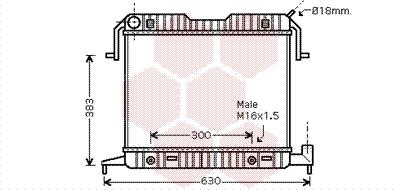 Van Wezel 37002086 - Radiators, Motora dzesēšanas sistēma ps1.lv