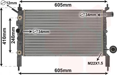 Van Wezel 37002026 - Radiators, Motora dzesēšanas sistēma ps1.lv