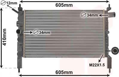 Van Wezel 37002023 - Radiators, Motora dzesēšanas sistēma ps1.lv