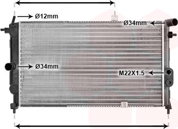 Van Wezel 37002190 - Radiators, Motora dzesēšanas sistēma ps1.lv