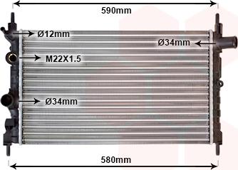 Van Wezel 37002150 - Radiators, Motora dzesēšanas sistēma ps1.lv