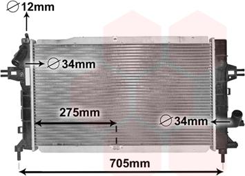 Van Wezel 37002364 - Radiators, Motora dzesēšanas sistēma ps1.lv