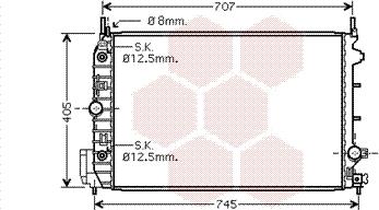 Van Wezel 37002388 - Radiators, Motora dzesēšanas sistēma ps1.lv