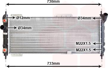 Van Wezel 37002200 - Radiators, Motora dzesēšanas sistēma ps1.lv