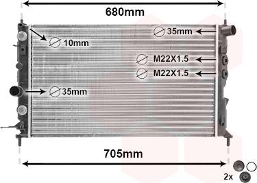 Van Wezel 37002220 - Radiators, Motora dzesēšanas sistēma ps1.lv