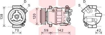 Van Wezel 3700K576 - Kompresors, Gaisa kond. sistēma ps1.lv