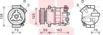 Van Wezel 3700K577 - Kompresors, Gaisa kond. sistēma ps1.lv