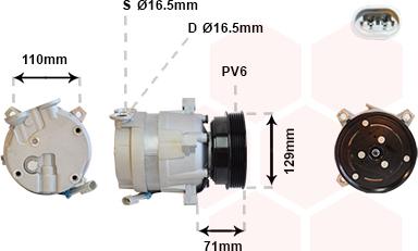 Van Wezel 3700K276 - Kompresors, Gaisa kond. sistēma ps1.lv