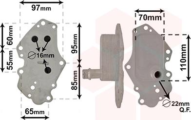 Van Wezel 37013703 - Eļļas radiators, Motoreļļa ps1.lv