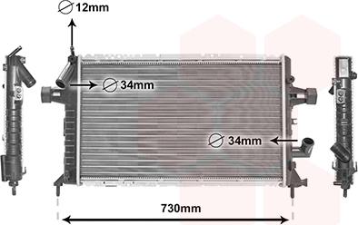 Van Wezel 37012294 - Radiators, Motora dzesēšanas sistēma ps1.lv