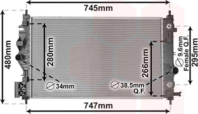 Van Wezel 37012707 - Radiators, Motora dzesēšanas sistēma ps1.lv