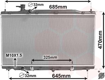 Van Wezel 25002269 - Radiators, Motora dzesēšanas sistēma ps1.lv