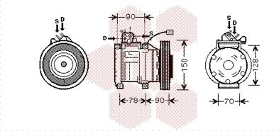 Van Wezel 2500K181 - Kompresors, Gaisa kond. sistēma ps1.lv