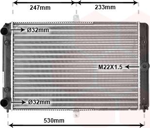 Van Wezel 26002008 - Radiators, Motora dzesēšanas sistēma ps1.lv