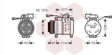 Van Wezel 2800K076 - Kompresors, Gaisa kond. sistēma ps1.lv