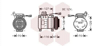 Van Wezel 2800K077 - Kompresors, Gaisa kond. sistēma ps1.lv