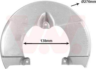 Van Wezel 2813371 - Dubļu sargs, Bremžu disks ps1.lv