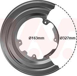 Van Wezel 2812374 - Dubļu sargs, Bremžu disks ps1.lv