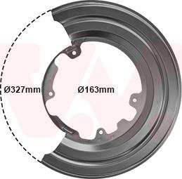 Van Wezel 2812373 - Dubļu sargs, Bremžu disks ps1.lv