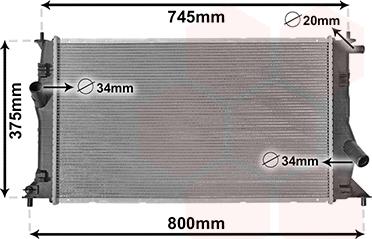 Van Wezel 27002183 - Radiators, Motora dzesēšanas sistēma ps1.lv