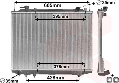 Van Wezel 27002171 - Radiators, Motora dzesēšanas sistēma ps1.lv