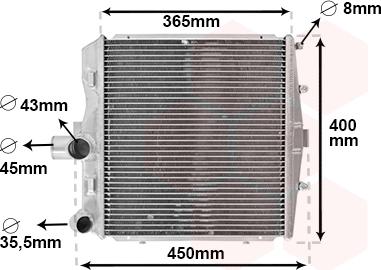 Van Wezel 74012703 - Radiators, Motora dzesēšanas sistēma ps1.lv