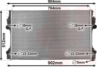 Van Wezel 74012702 - Radiators, Motora dzesēšanas sistēma ps1.lv