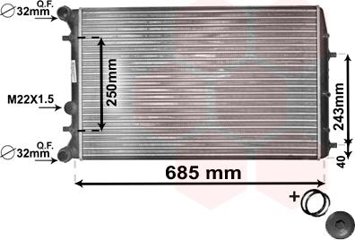 Van Wezel 76002010 - Radiators, Motora dzesēšanas sistēma ps1.lv