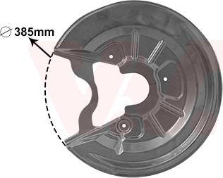 Van Wezel 7623374 - Dubļu sargs, Bremžu disks ps1.lv