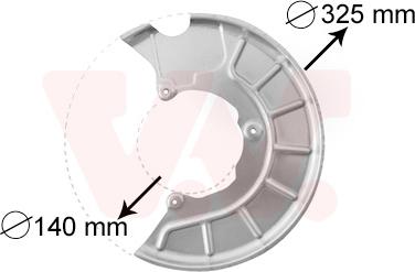 Van Wezel 7622371 - Dubļu sargs, Bremžu disks ps1.lv